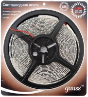 Светодиодная лента Gauss LED 3528 4.8W/m 12V 5м (красный) IP66 (герметичная лента в силиконовой оболочке) [EB311000705]