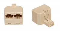 Адаптер компьютерный штекер - 2 гнезда RJ-45
