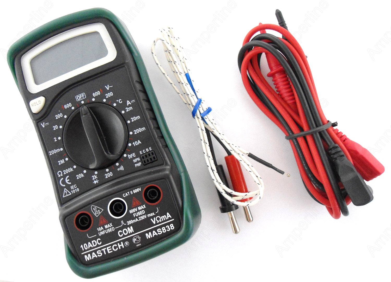 Мультиметр цифровой MASTECH MAS-838 с термопарой  